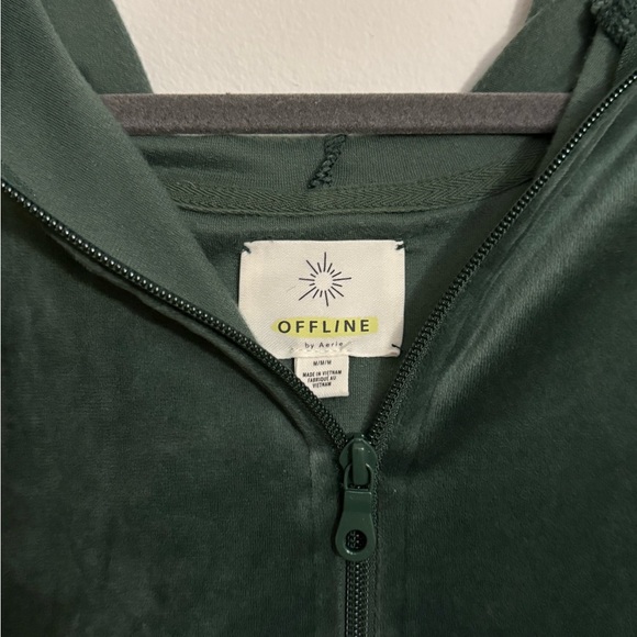 Green Velvet Women's Hoodie Jacket - Picture 2 of 2